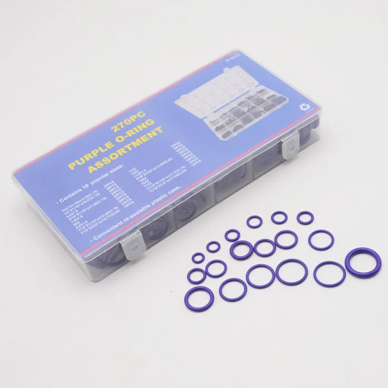 270 шт. набор резиновых уплотнительных колец для кондиционера автомобиля 18