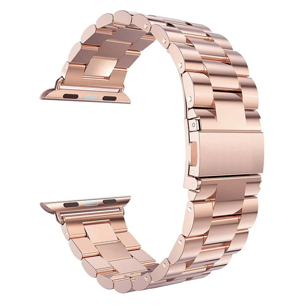 The latest 2019 Edelstahl Uhr Strap Für Apple 5 4 3 2 1 Band 38mm 42mm Armband Sport für iWatch serie 4/3/2/1 40mm 44mm | Наручные часы