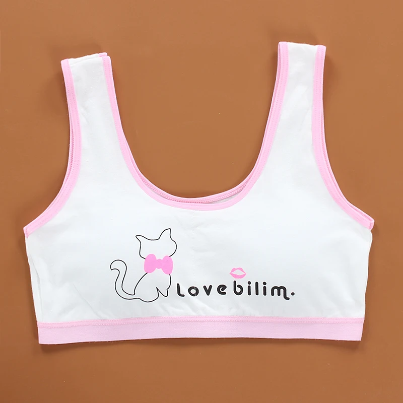

girls bra Underwear 12-18Y Teens Teenage Young Sport Solid Color Puberty Adolescente Cotton/Spandex Big Girl's bras Kids