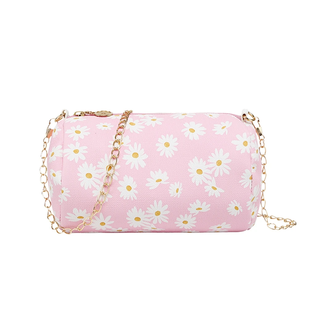 

Women Daisy Print Crossbody Bag Chain Strap Light Weight Shoulder Bag Fashion Ladies Bag