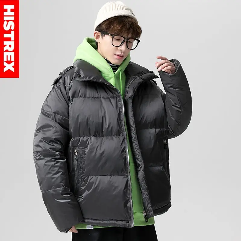 

HISTREX Korea Style Thick Quilted 90% Duck Thick Mens Down Jackets Solid Menswear Zipper Outwear Clothing Cana Down Men BA2IQ#