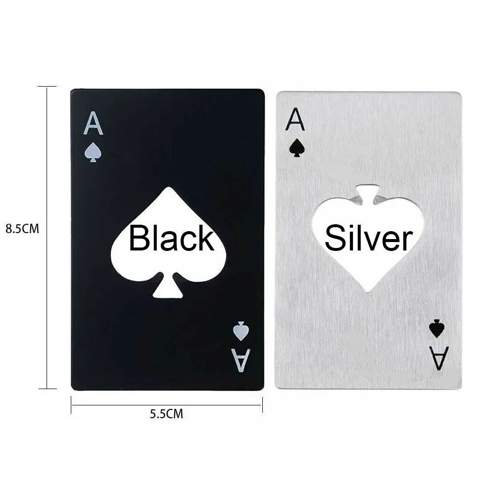 1 шт. креативная Изысканная открывалка для бутылок в форме покера из нержавеющей