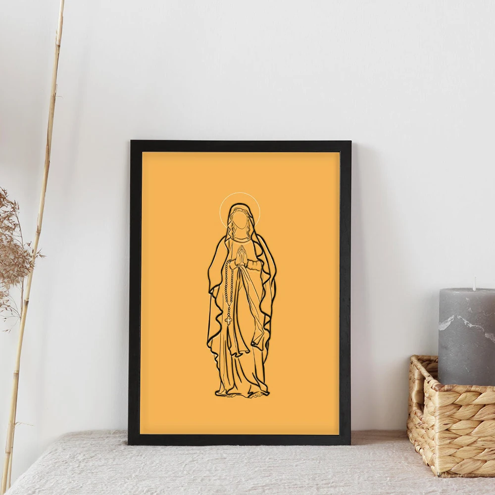 

Canvas Printed Painting Wall Art Modern Poster Jesus Line Abstract Home Decoration Pictures For Living Room Modular No Frame