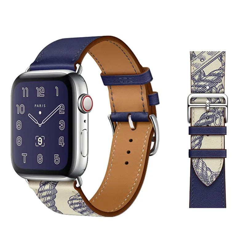 Ремешок кожаный для iWatch 40 мм 44 спортивный браслет Apple watch 42 38 Series 3 4 5 6 SE 7 41 45 |