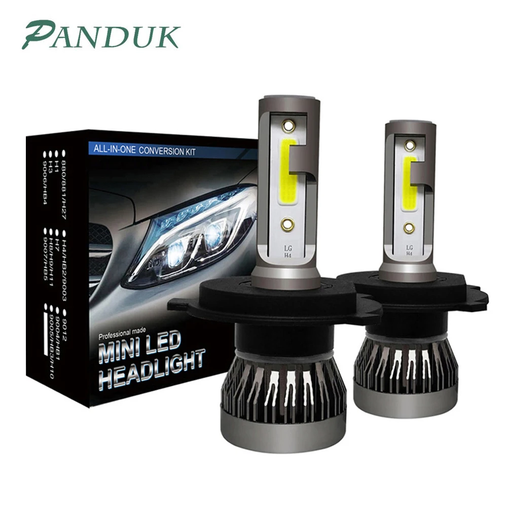 PANDUK 2019 светодиодный головной светильник 12V 24V H1 H4 H7 автомобильный 9005 9006 Led H3 H11 9012
