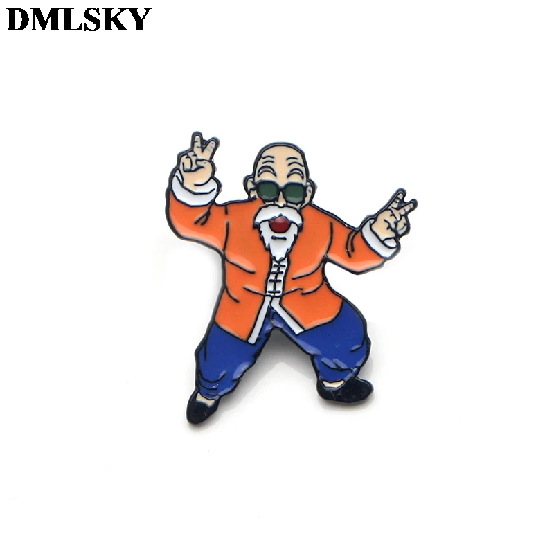 DMLSKY аниме Dragon Ball Z мультфильм Металлические Булавки эмалированные Броши для женщин и мужчин Нагрудный значок для рюкзака джинсовая булавка Воротник Подарок M4092