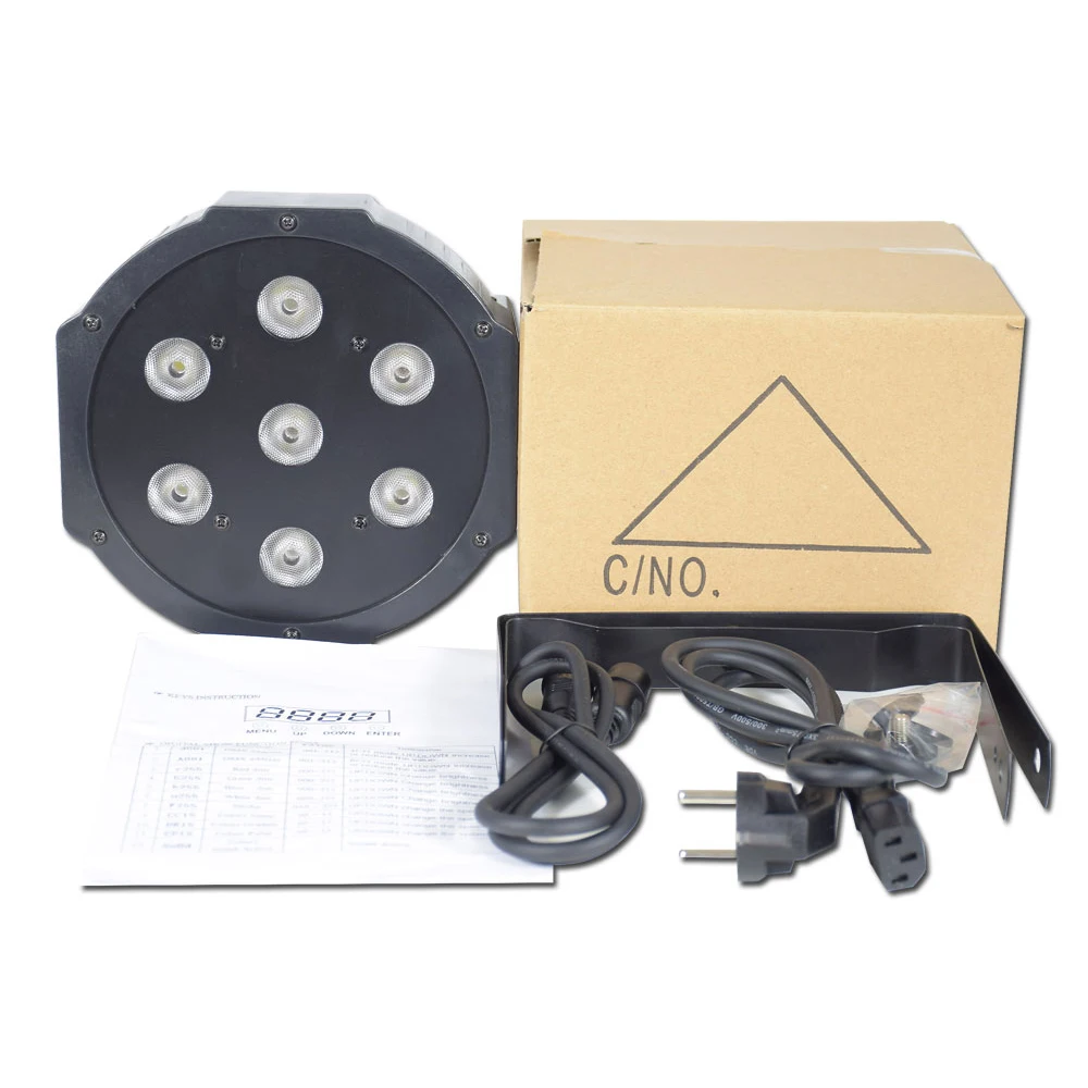 Светодиодный прожектор 7x12 Вт RGBW 4 в 1 сценический эффект DMX512 для диско-бар Клубные
