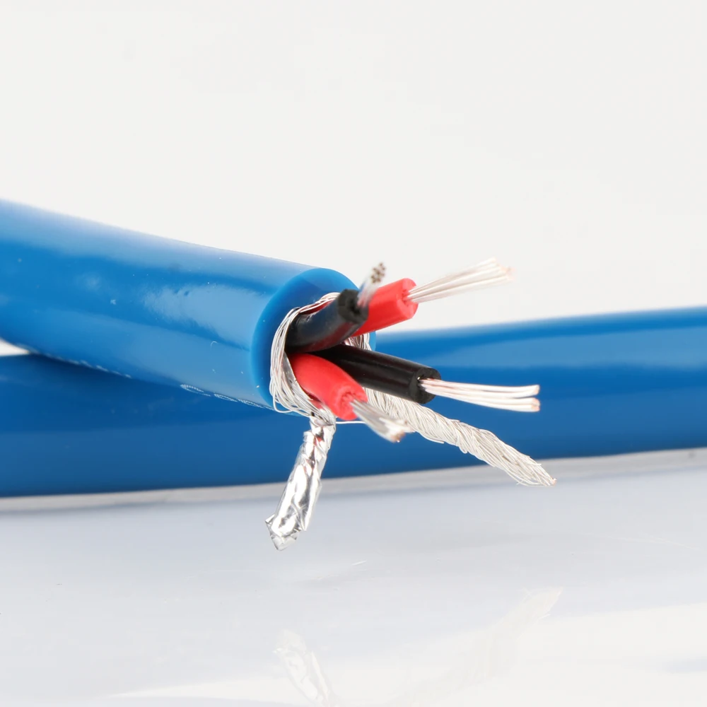 Высокочистый медный с посеребренным RCA межсоединительным кабелем