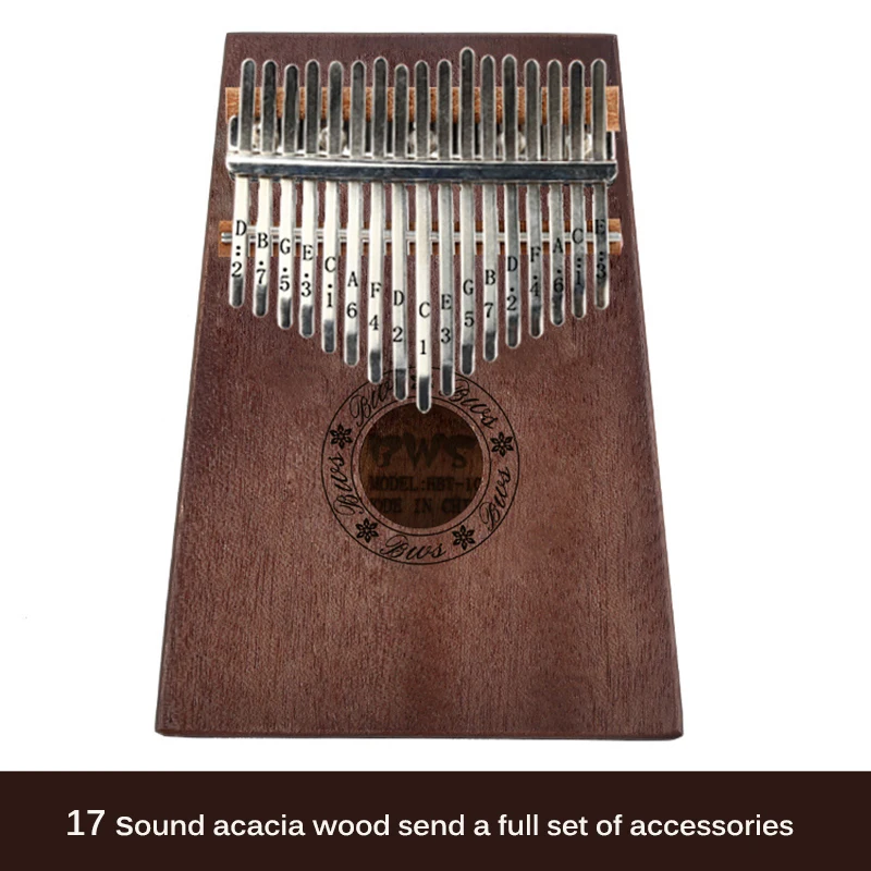 Высококачественный деревянный комплект Kalimba из массива красного дерева с 17