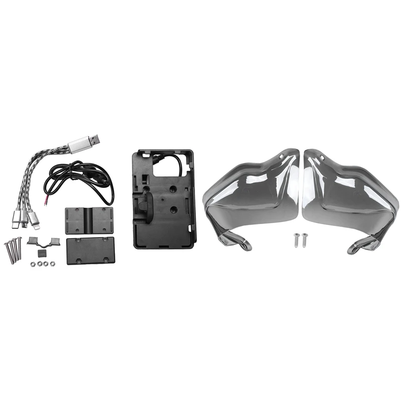 

Защитная накладка на лобовое стекло для R1200Gs F800Gs Adventure S1000Xr Smoke 2013-2018 и телефонный навигационный Кронштейн для Honda Africa