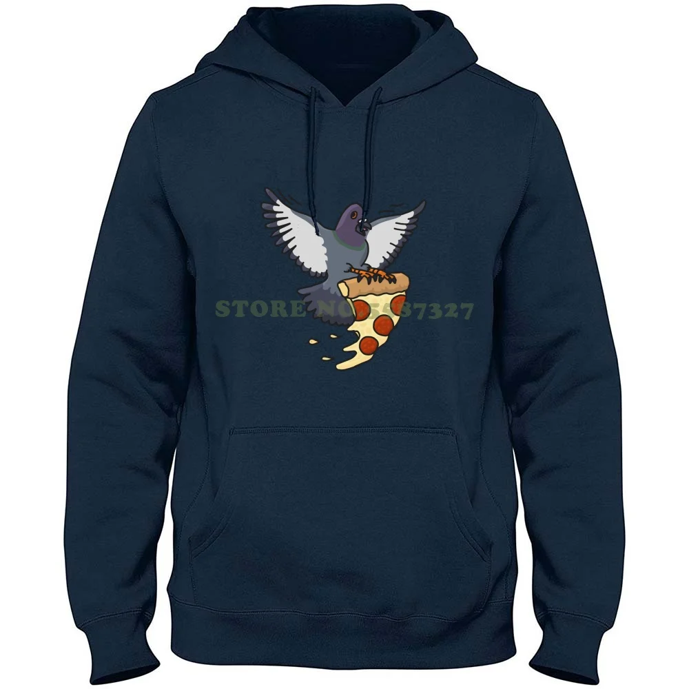 

Pizza Pigeon Long Sleeve Hoodie Sweatshirt Pigeon Bird Pizza Rat Pepperoni Cheese Funny Cute Flying Feathers Happy Positive