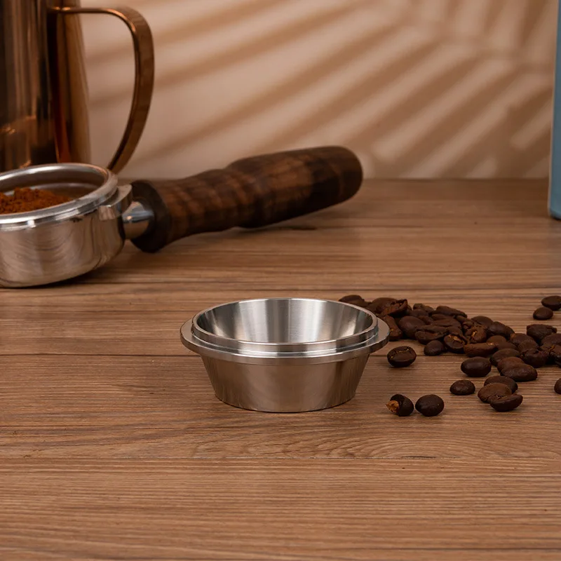 

51/53/58mm Intelligent Dosing Ring 304 Stainless Steel Brewing Bowl Coffee Powder For Espresso Barista Funnel Portafilter
