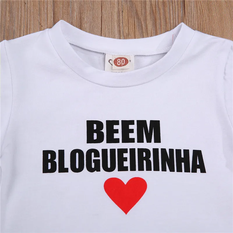 Сарафан для маленьких девочек футболка с короткими рукавами и буквами топы