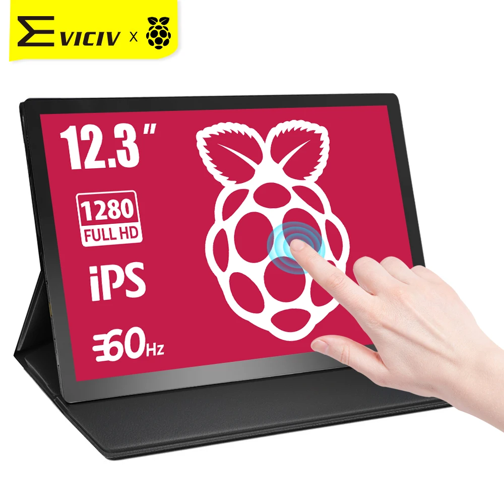 

EVICIV Raspberry Pi 4 дисплей 12,3 дюйма Raspberry berrypi сенсорный экран Rasberry портативный монитор Raspberry Touch Screen HDMI USB C Arduino