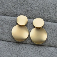 hmes retro geometric golden woman earrings simple fashion jewelry wedding party jewelry accessories gift ear clip