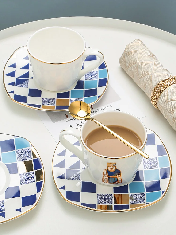 Винтажная кофейная чашка Британского музея Король Королева и блюдце для чая
