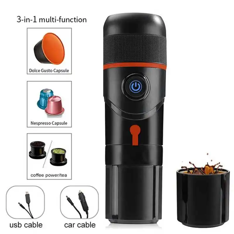 Comprare Macchina Da Caffè Elettrica A Capsula Autoriscaldante A Doppio Uso Per Auto Da Viaggio Portatile Per USB/accendisigari Da Viaggio All'aperto