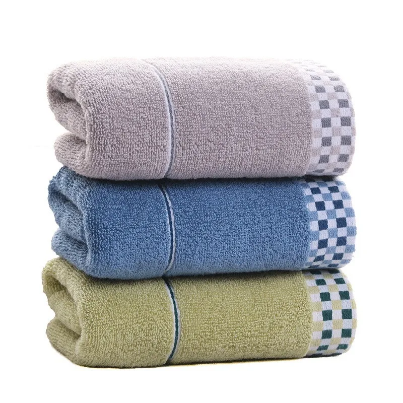 

Hand Towel 1pcs 34x75cm Check Hand Towel Facial Care Bathroom Towel Sports Household Non-disposable Towel