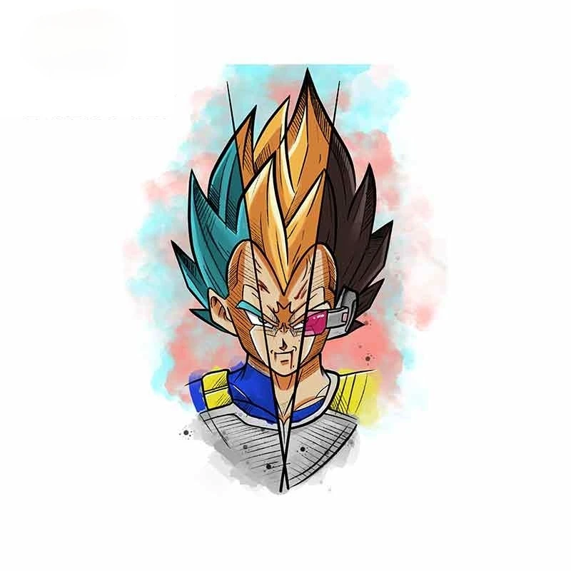 

Vegeta Cartoon Anime Car Sticker Waifu Anime Wrap Polyethylene JDM Oem Sunscreen Waterproof Car Door Protector wall, room,Decor
