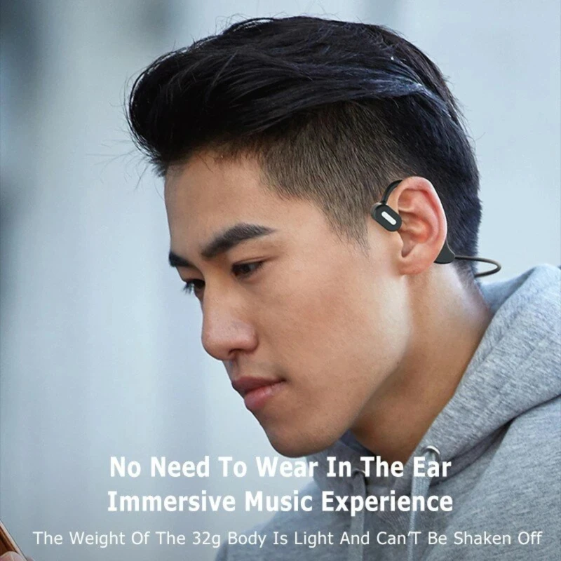 

2021 New DYY-5 Air Bone Conduction Headset Bluetooth 5.0 Ear Hook Headphones W/Mic For Handsfree Calling Waterproof Earphones