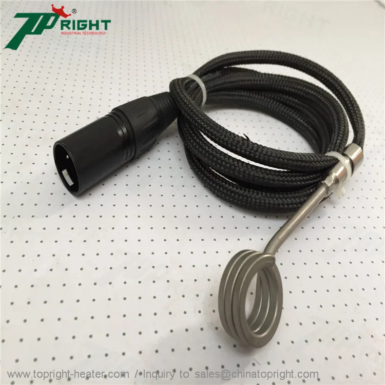 Нагреватель катушки для ногтей ID20mm 120V150W с 5-контактным разъемом xlr черный