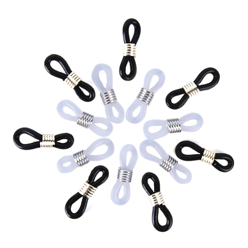 

100PCS Glasses Chain Antiskid Rubber Ring Plastic Silicone Glasses Chain Connection Strap Extension Spring DIY Eyeglasses Rope