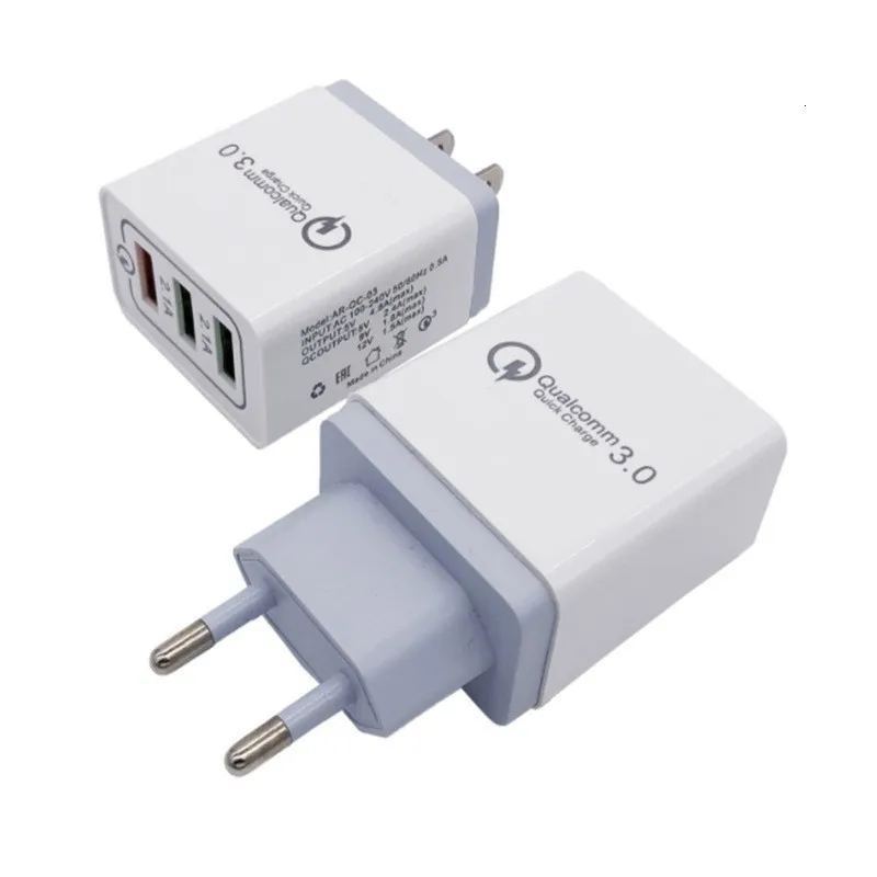 Универсальный 18 Вт USB quick charge 3,0 5V 3A для Iphone 7 8 EU US Plug, быстрое зарядное устройство для мобильного телефона Samsug s8 s9 huawei