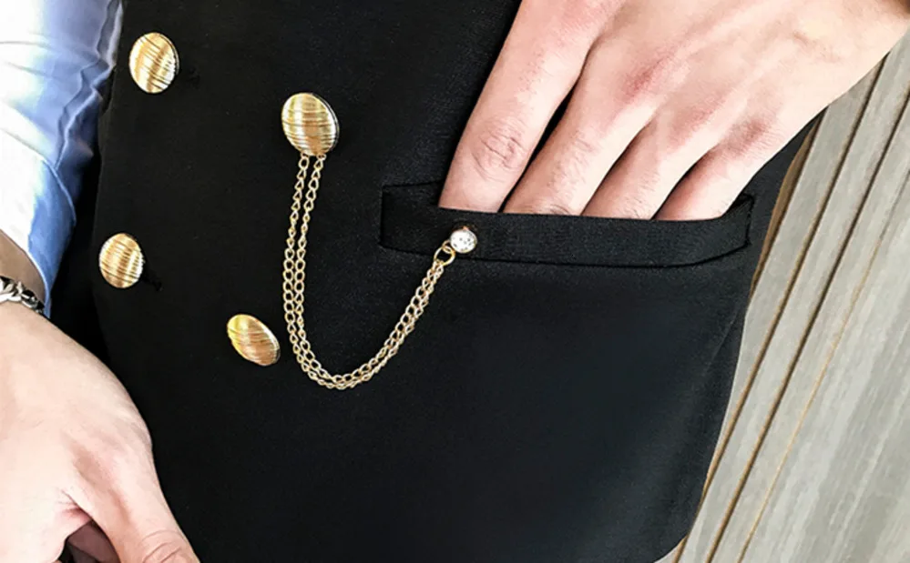 

New Mens Vest Double-breasted Waistcoat Male Prom Party Disco Waiter Clothes Casual Slim Fit Dress Vest For Men Tuxedo Gilet Hom