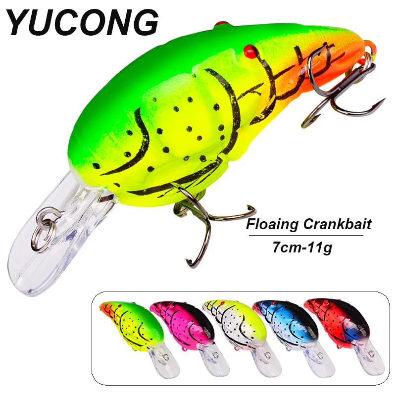 

YUCONG 1 PX Mini Crankbait 7cm-11g Floating Fishing Lure Artificial Hard Bait Bass Pike Trout Topwater Minnow Wobbler Pesca Isca