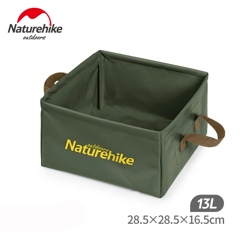Green Naturehike складные столы и стулья для 13L ведро воды Портативный квадратный баррель хранения дорожная сумка для хранения коробка прочный Походное ведро - Цвет: Green
