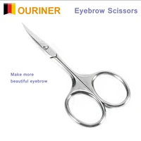 curved blade eyebrow scissors professional stainless steel precision trimmer eyebrow eyelash hair remover tool nose hair scissor
