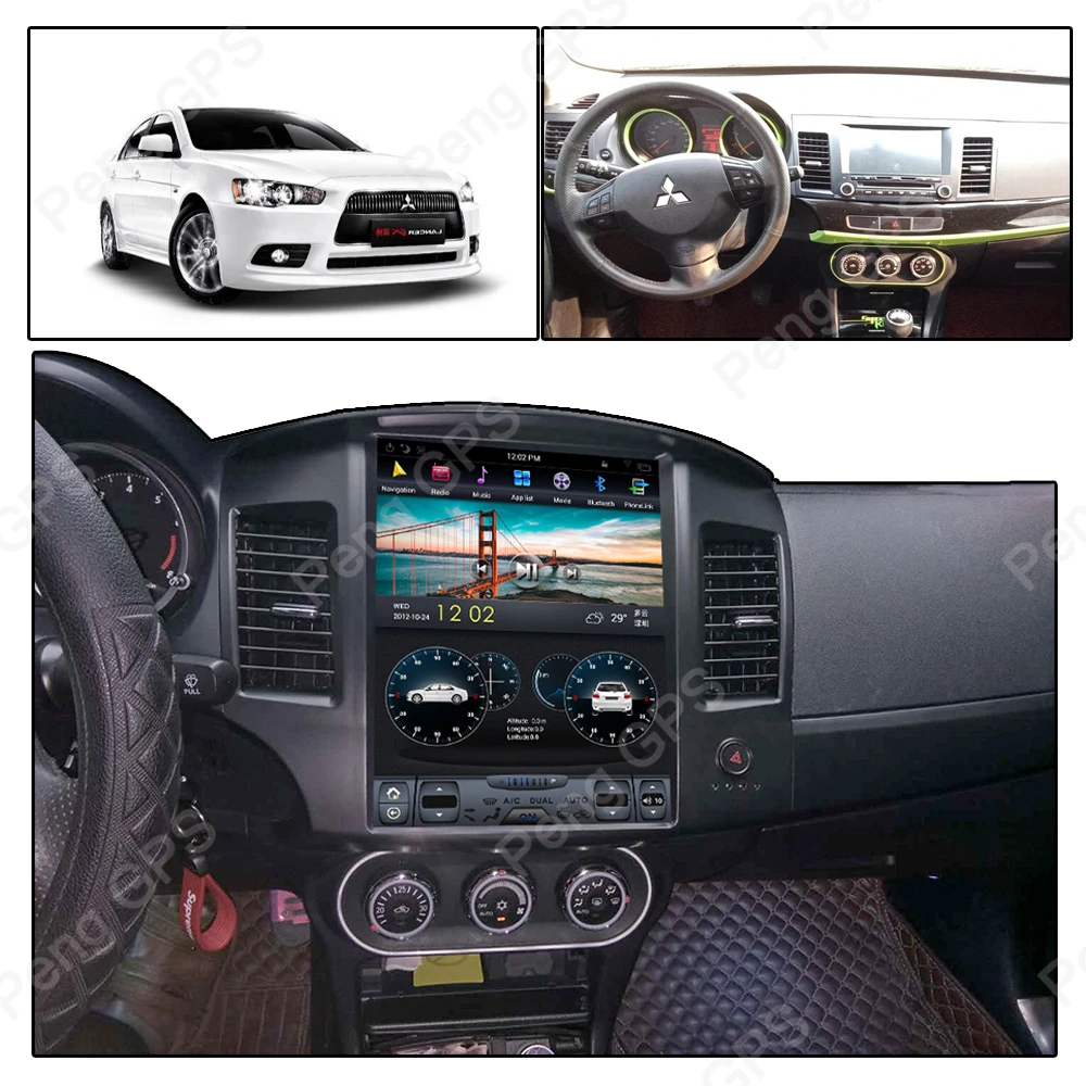 6 ядерный Android 8,1 вертикальный экран gps навигация для Mitsubishi Lancer 2007- аудио dvd-плеер 1920*1080 4K 6 ядро головного устройства