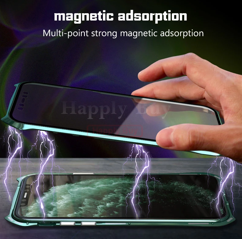 360 полный защитный чехол для телефона для iPhone 11 Pro Max чехол Магнитный чехол s для iPhone 11 Pro Max чехол металлический Bumber