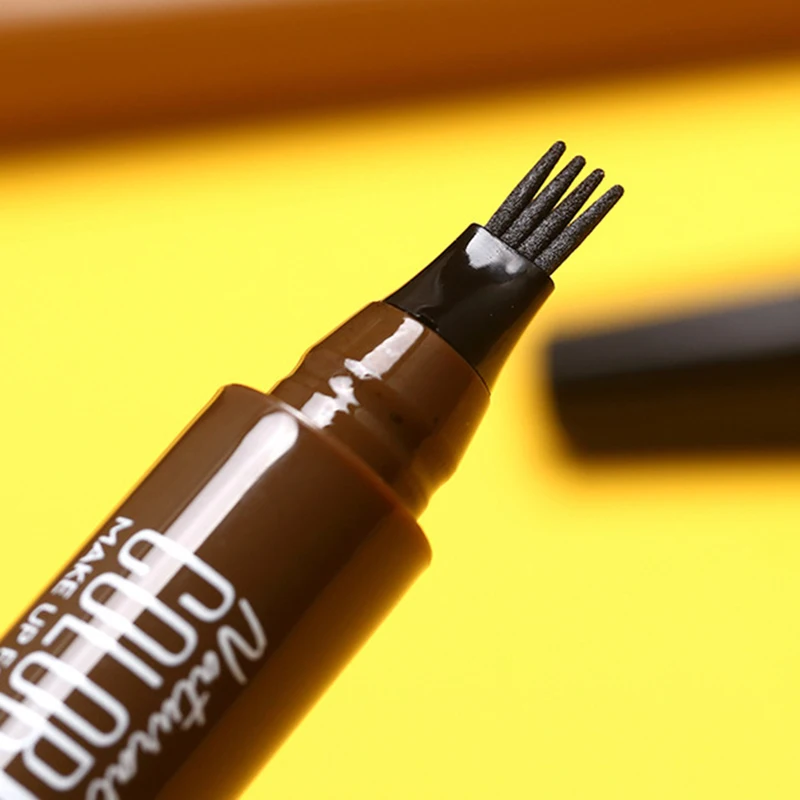 

4 Points Eyebrow Pen Waterproof Fork Tip Long Last Sweat-proof Eyebrow Pencil SOYW889