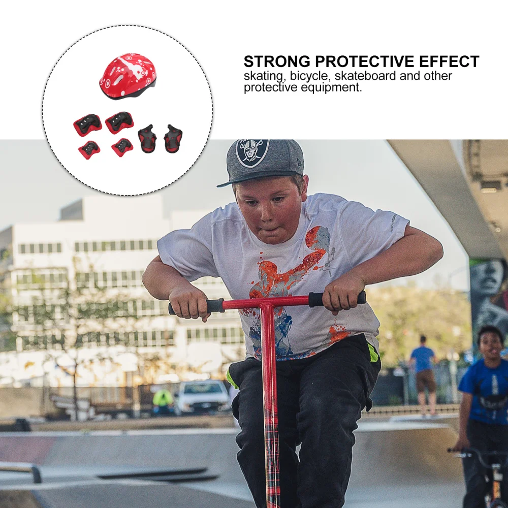 

1 set of Kids Outdoor Sports Protective Gear Safety Pads Head Wrist Protector