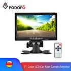 Podofo 7 ''заднего вида монитор заднего вида Экран Цвет монитор для заднего вида в автомобиле Камера Парковочные системы Системы