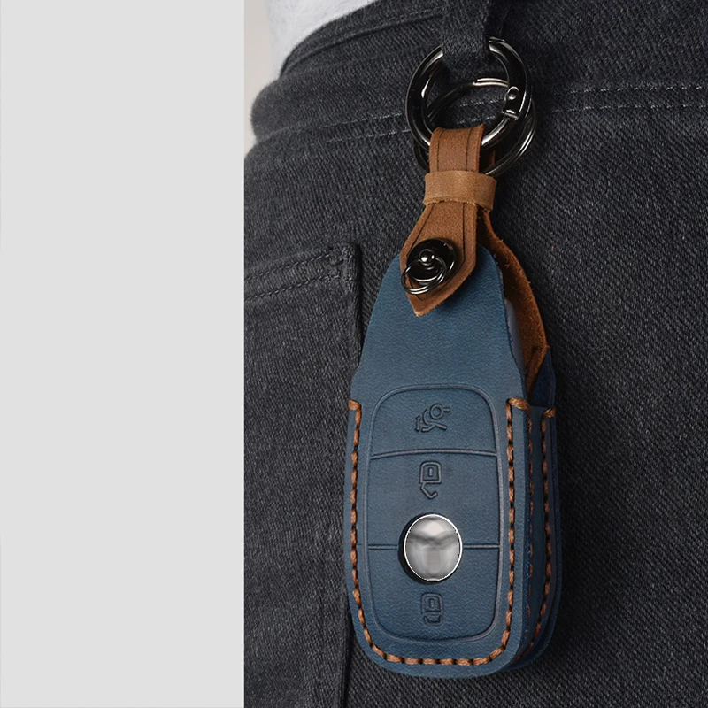Чехол для автомобильного ключа из натуральной кожи чехол держатель Сумка с