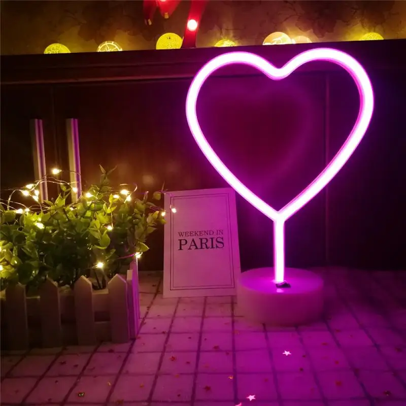

Night Light With Base Neon LED Neon Night Light Sign Wall Art Sign Night Lamp Gift Wedding Party Neon Lamp Home Decoration