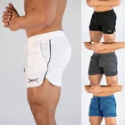 Мужские шорты для бега, фитнеса, бодибилдинга, из быстросохнущей дышащей сетки