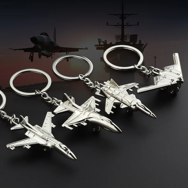 

Airline Promo New Keychain Metal Naval Aircrafe Fighter Model Aviation Gifts Key Ring Model Key Chain Air Plane Aircrafe Keyring