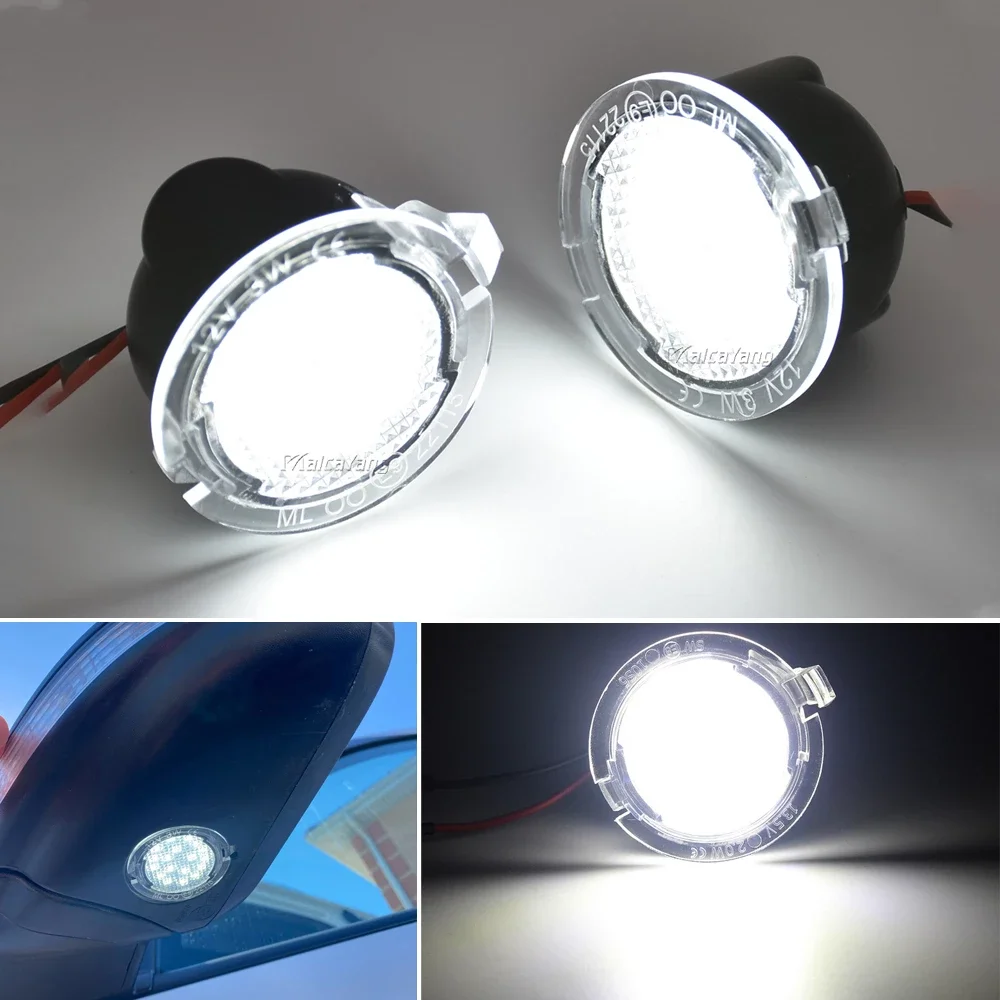 

Светодиодсветильник подсветка для бокового зеркала для Ford F150 Raptor Edge Explorer 6000k, белая светодиодная подсветка для бокового зеркала Cree