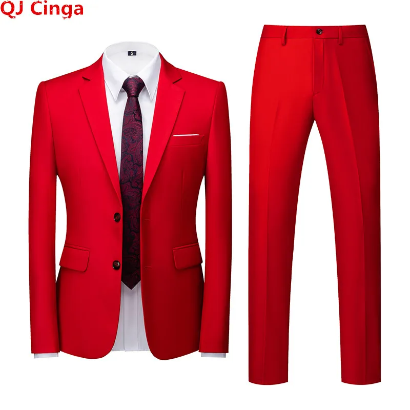 Деловой мужской комплект из двух предметов смокинг костюм большого размера