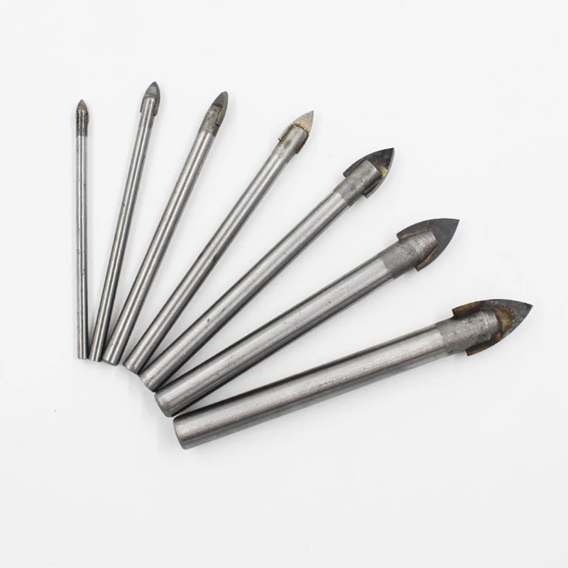 

6x Triangle Drill Bit Tools Set 3-10mm Replacement Alloy Carbide Tip Accessories