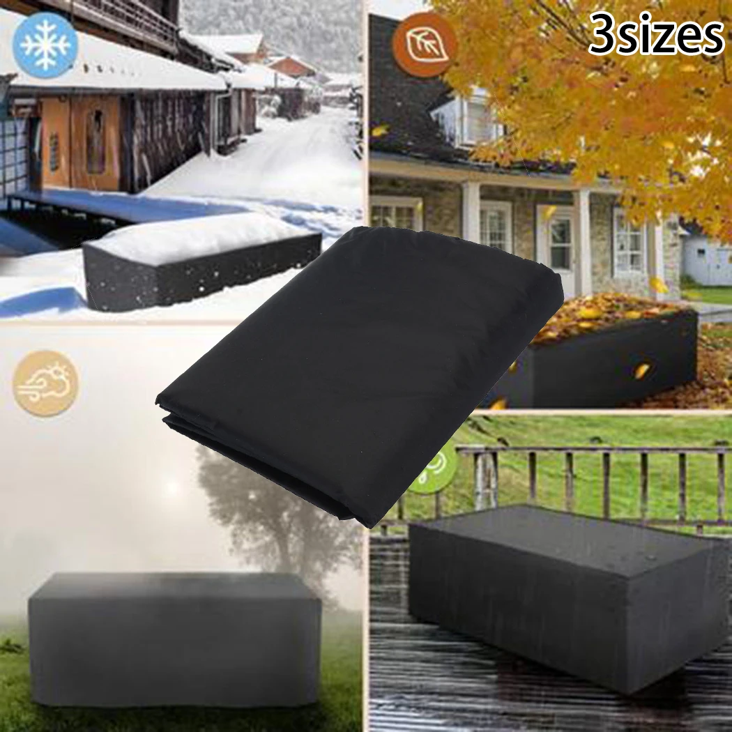 

Heavy Duty Furniture Cover Waterproof Rattan Cube Outdoor Patio Black Yard