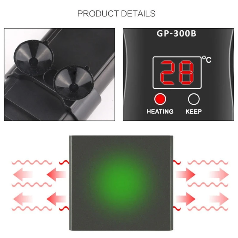 

50W Adjustable Aquarium Heater Automatic Constant Temperature 220V Submersible Fish Tank Heater Digital LED for Turtles Tank