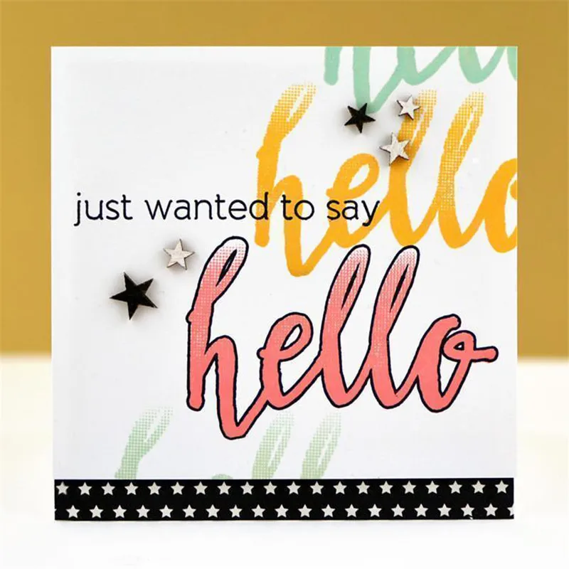 Hello Letter металлические штампы и прозрачные для скрапбукинга новинка 2019