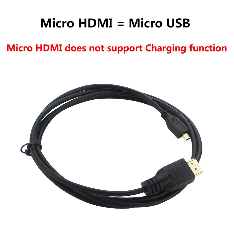 Кабель Micro HDMI-HDMI для Raspberry Pi 4 позолоченный 3D Кабель-адаптер HDTV настольного