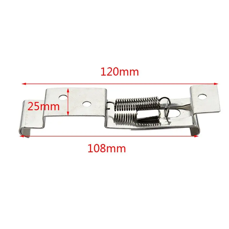 

P82B 1pair European Car License Plate Frame Holder Trailer Number Plate Clips Spring Loaded Stainless Steel Bracket cars