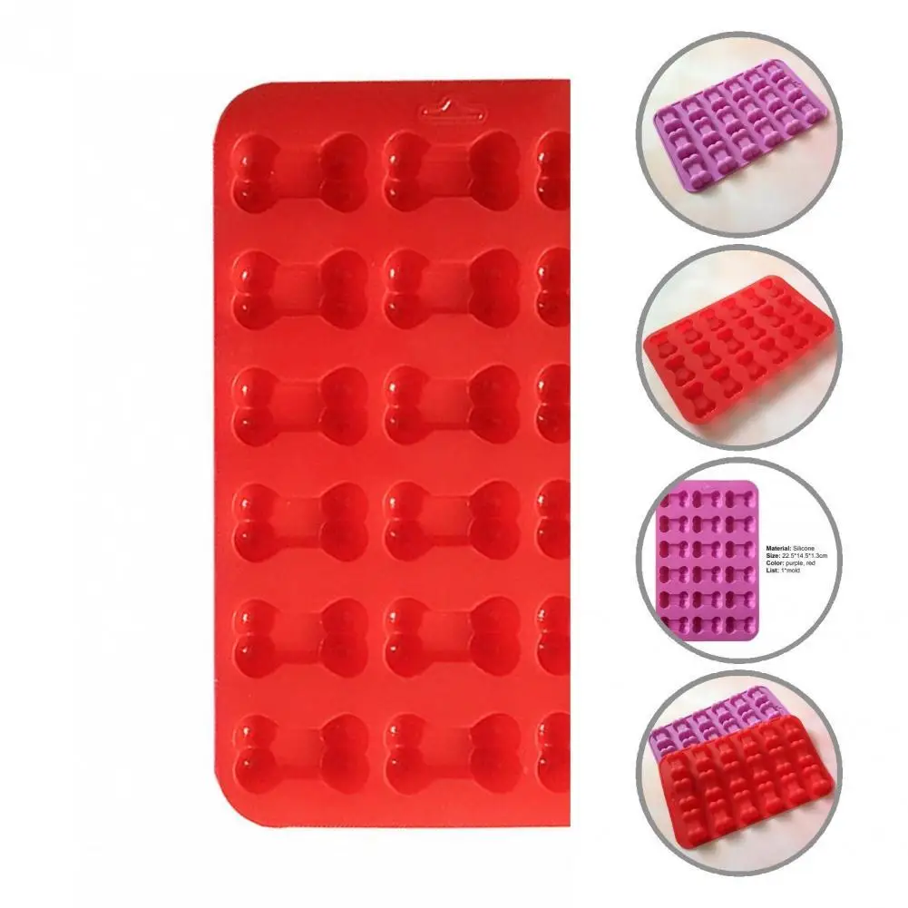 

Silicone Useful 18 Cavity Dishwasher Safe Chocolate Mold Tasteless Chocolate Mold Dog Bone Shape for Kitchen