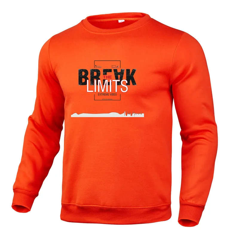 

Fashion men's hoodie sweatshirt autumn and winter warm wool high quality O-neck casual sweatshirt creative design printed jacket